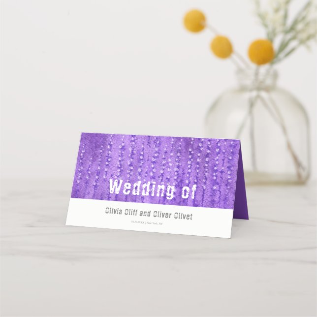 Lilac Lupines Wedding Platzkarte (Vorderseite)