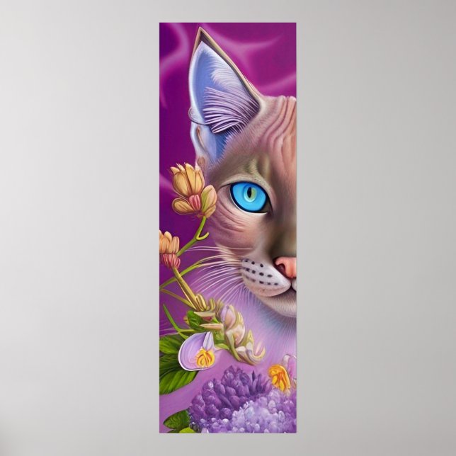 Lilac Lynx Point Siamese cat lila Poster (Vorne)