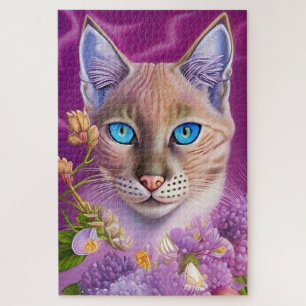 Lilac Lynx Point Siamese cat lila Puzzle