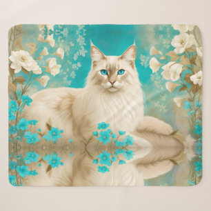 Lilac Lynx Point Siamese Portrait Art Sherpadecke