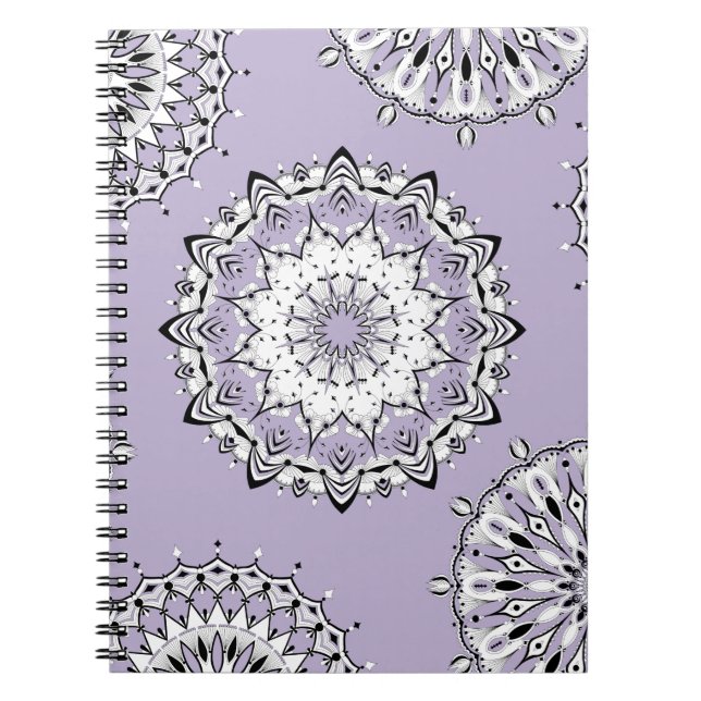 Lilac Mandalases 3 SpiralNotebook Notizblock (Vorderseite)