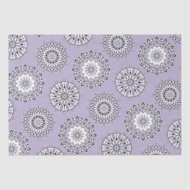 Lilac Mandalases Tissue Paper Seidenpapier (Vorderseite)