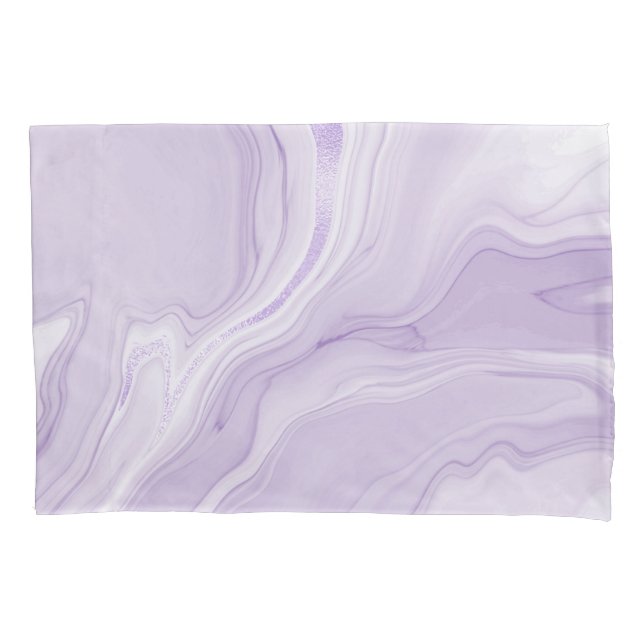 Lilac Marble Pillow Case Kissenbezug (Vorderseite)
