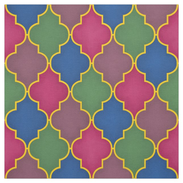 Lilac marokkanische Tile (groß) Stoff (Muster)