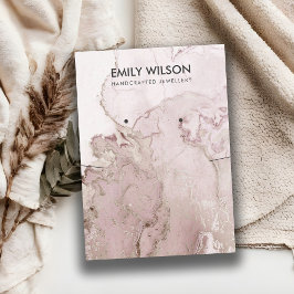 LILAC MAUVE AGATE MARBLE NECKLACE STUD DISPLAY VISITENKARTE