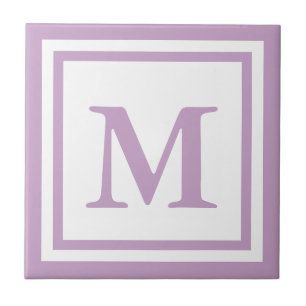 Lilac Mit Monogramm Fliese