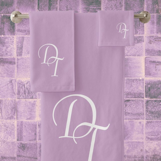 Lilac mit Monogramm Handtuch Badhandtuch Set (Von Creator hochgeladen)
