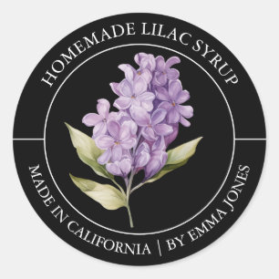 Lilac Modern Label Runder Aufkleber