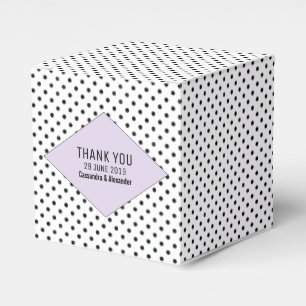 Lilac Modern Polka Dots Wedding Geschenkschachtel