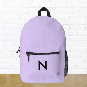Lilac Monogram Elegant Hübsch Modern Chic Trendy Bedruckter Rucksack