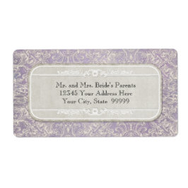 Lilac n Gray Vintag French Regency Lace Etched