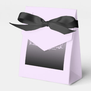 Lilac Noir Ombre-Geschenkbox mit schwarzer Schleif Geschenkschachtel