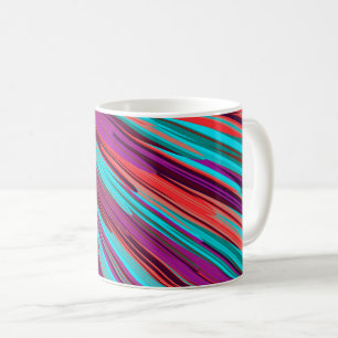 Lilac Orange Aquamarine Abstrakte geometrische Fea Kaffeetasse
