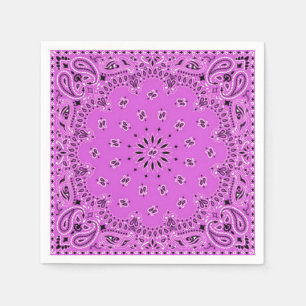 Lilac Orchid Pink Paisley Bandana Scarf GRILLEN Pi Serviette