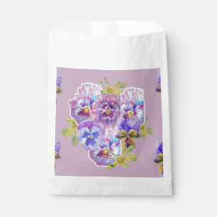 Lilac Pansy Purple Blumen Blumenkästen Gastgeschen Geschenktütchen