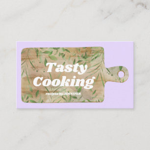 Lilac Pastel Cooking Cutting Board Koch Visitenkarte