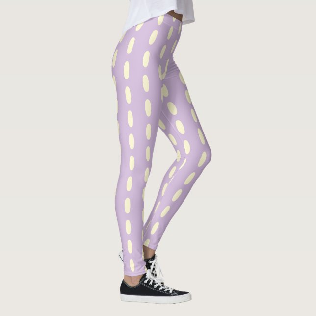 Lilac Pastel Yellow Pattern Leggings (Rechts)