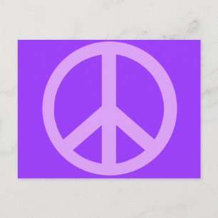 Lilac Peace Sign Products Postkarte