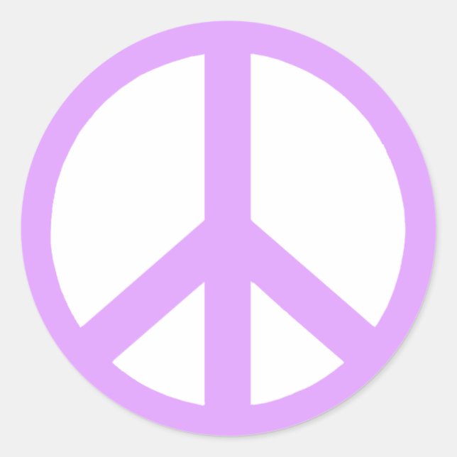 Lilac Peace Sign Stickers (Vorderseite)