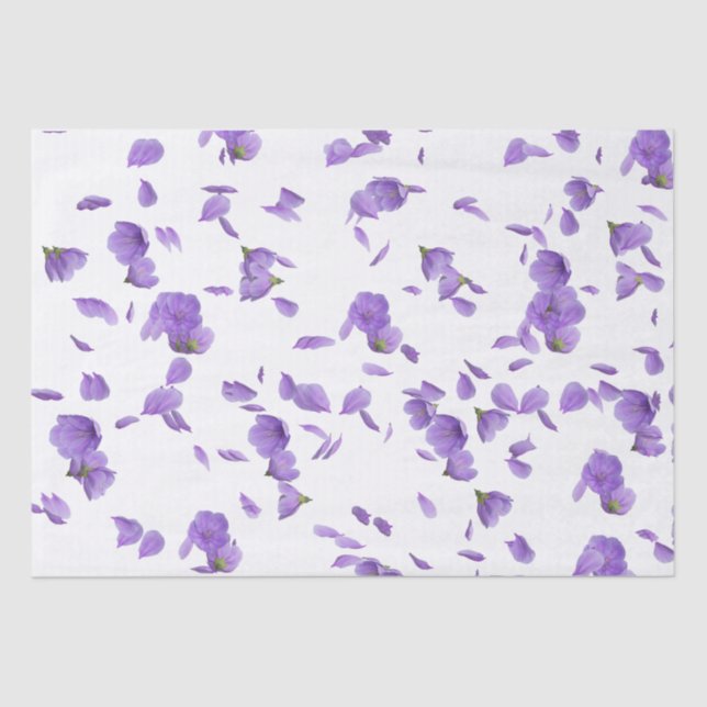 Lilac petal print Valentine's Tissue Paper Seidenpapier (Vorderseite)
