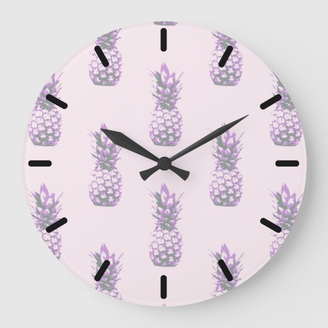 Lilac pinaple große wanduhr (Vorderseite)