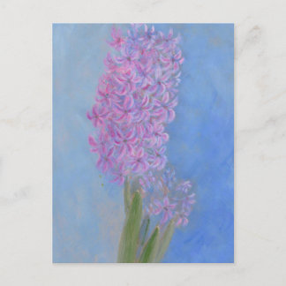 Lilac Pink Hyacinth Blume Einladungspostkarte