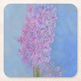 Lilac Pink Hyacinth Blume Rechteckiger Pappuntersetzer