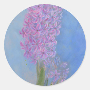 Lilac Pink Hyacinth Blume Runder Aufkleber