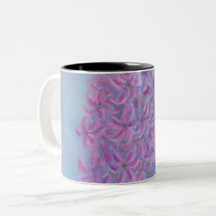 Lilac Pink Hyacinth Blume Zweifarbige Tasse