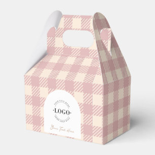 Lilac Pink kariert Gingham Preppy Gastgeschenk Hoc Geschenkschachtel