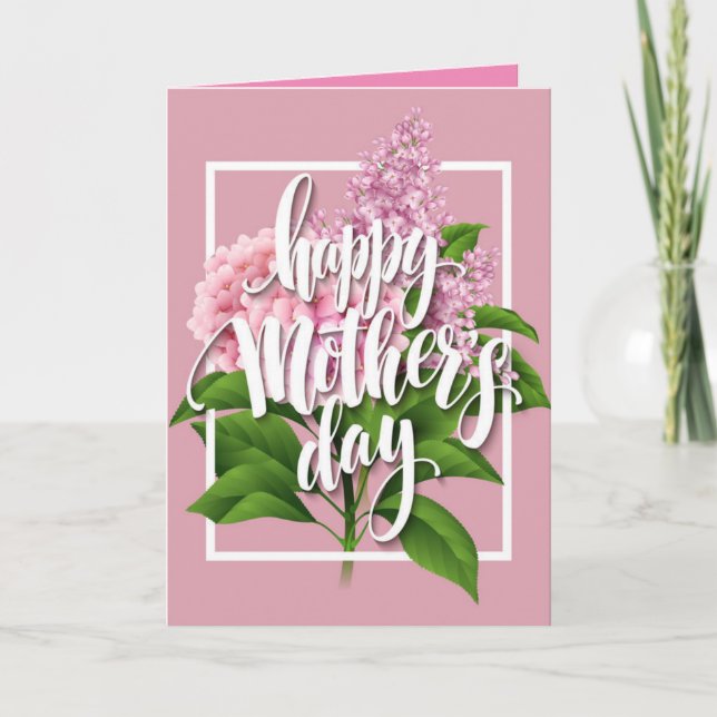 Lilac Pink Mother’s Day Karte (Vorderseite)