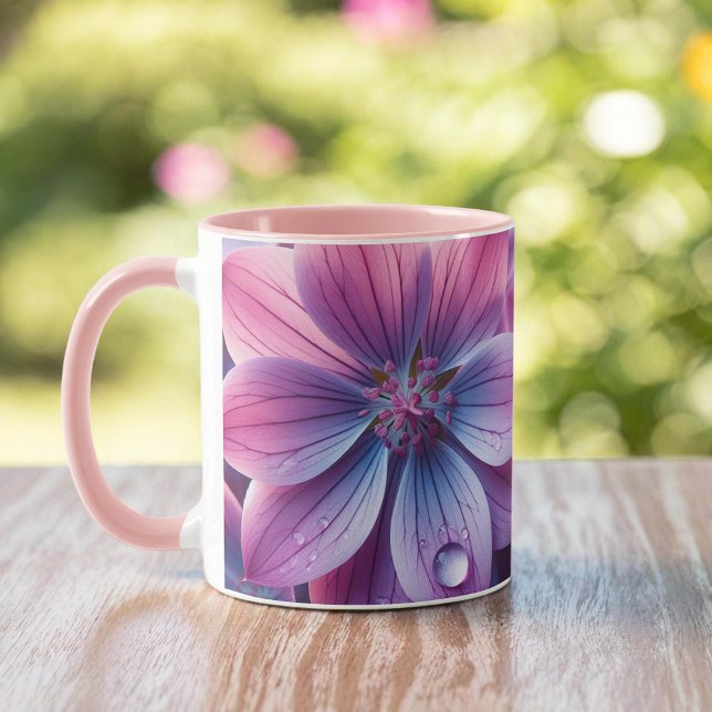 Lilac Pink und Lila FrühlingsBlume Tasse (Von Creator hochgeladen)