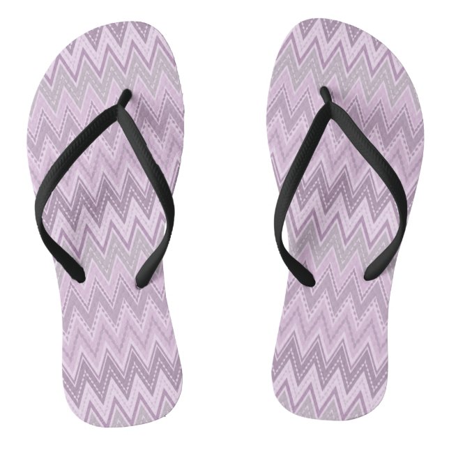 Lilac, pink, zigzack flip flops (Fußbett)