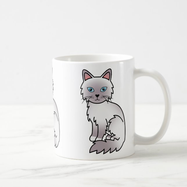 Lilac Point Birman / Ragdoll Cat Kaffeetasse (Rechts)