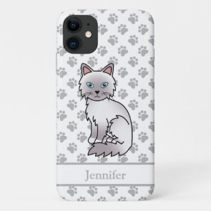 Lilac Point Birman / Ragdoll Süße Katze & Name Case-Mate iPhone Hülle