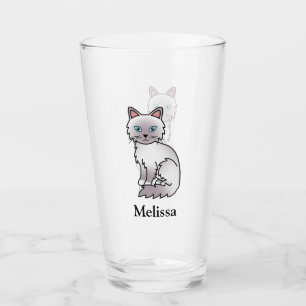 Lilac Point Birman / Ragdoll Süße Katze & Name Glas