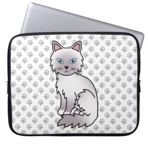Lilac Point Birman / Ragdoll Süße Katze & Pfoten Laptopschutzhülle