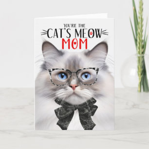 Lilac Point Ragdoll Cat zur Mama am Muttertag Feiertagskarte