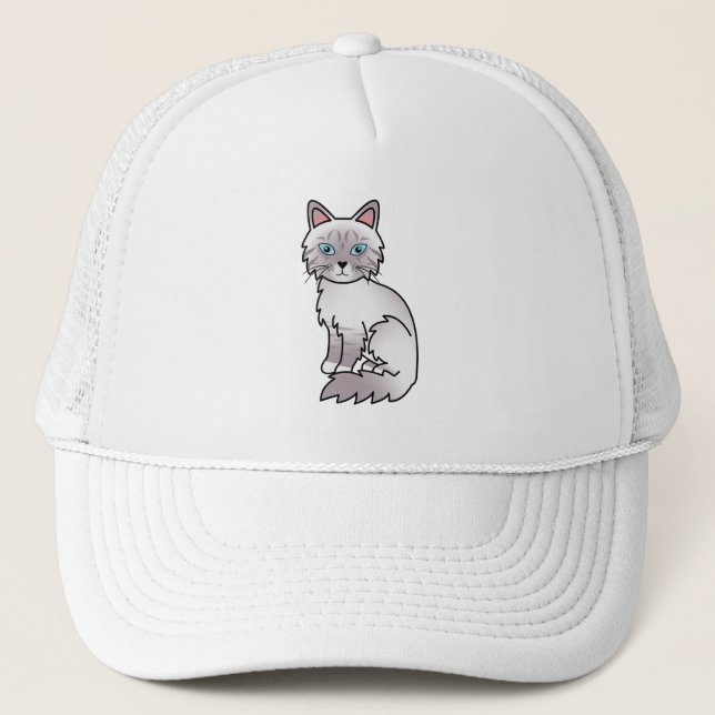 Lilac Point Tabby Birman / Ragdoll Cat Truckerkappe (Vorderseite)