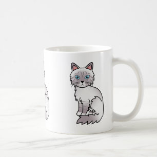 Lilac Point Tabby Birman / Ragdoll Katzen Cartoon Kaffeetasse