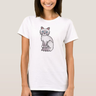 Lilac Point Tabby Birman / Ragdoll Katzen Cartoon  T-Shirt