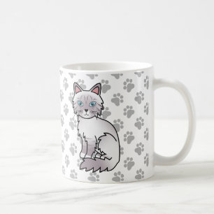 Lilac Point Tabby Birman / Ragdoll Süße Katze & Pf Kaffeetasse