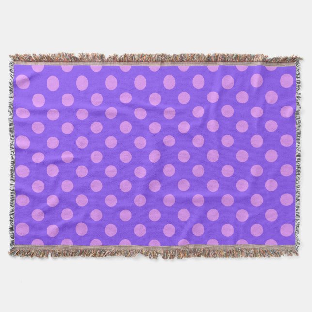 Lilac polka dots on periwinkle decke (Vorderseite)