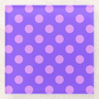 Lilac polka dots on periwinkle