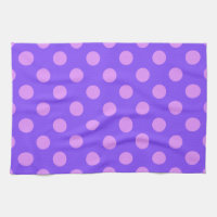 Lilac polka dots on periwinkle