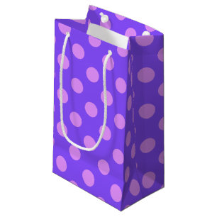 Lilac polka dots on periwinkle kleine geschenktüte