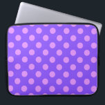 Lilac polka dots on periwinkle laptopschutzhülle<br><div class="desc">Lilac polka dots on periwinkle</div>