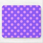 Lilac polka dots on periwinkle mousepad<br><div class="desc">Lilac polka dots on periwinkle</div>