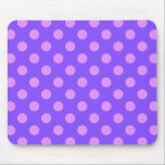 Lilac polka dots on periwinkle mousepad<br><div class="desc">Lilac polka dots on periwinkle</div>