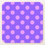 Lilac polka dots on periwinkle rechteckiger pappuntersetzer<br><div class="desc">Lilac polka dots on periwinkle</div>